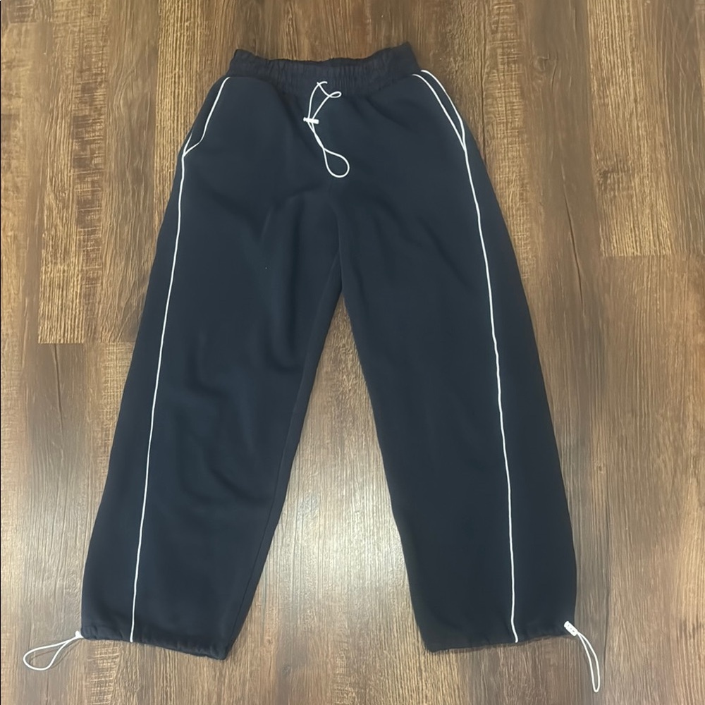 Zara Navy track style joggers